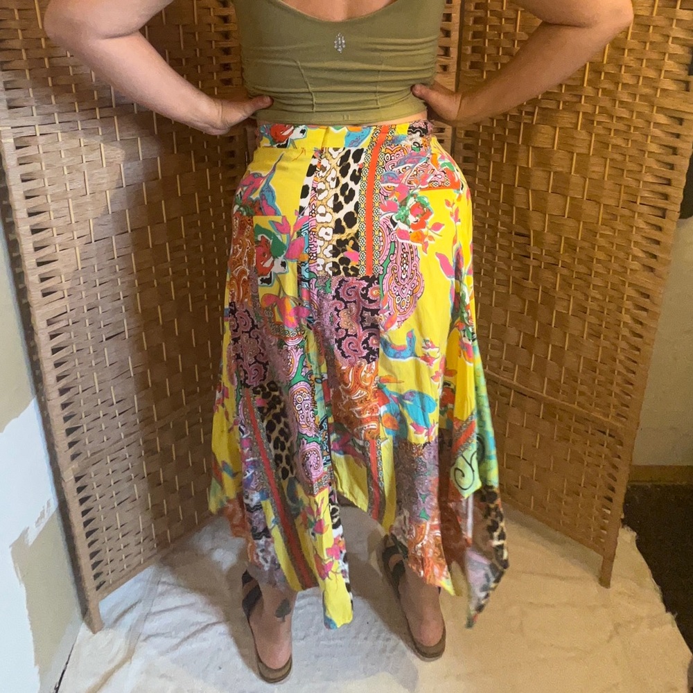 Melissa Paige Patchwork Midi Skirt - Picture 7 of 15